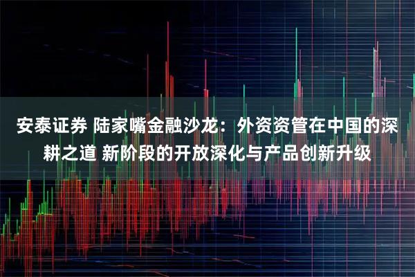 安泰证券 陆家嘴金融沙龙：外资资管在中国的深耕之道 新阶段的开放深化与产品创新升级